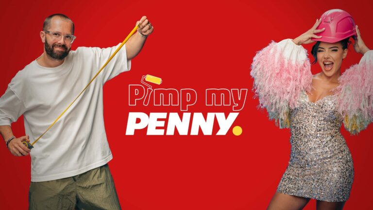Pressefoto zur Penny-Kampagne „Pimp my Penny“ mit zwei Influencern